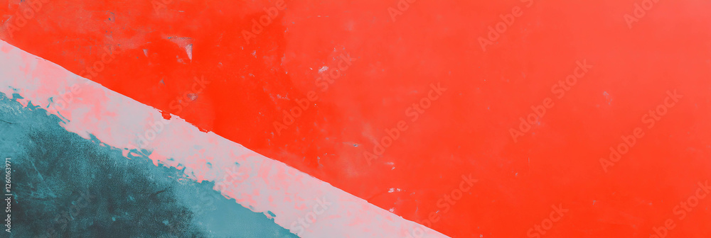 Aufkleber exploring textured surfaces with mottled red and gray hues in vibrant composition