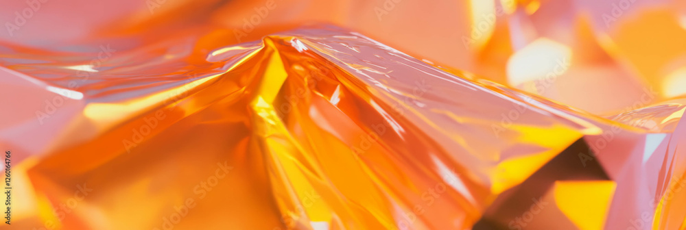 Poster Vibrant yellow and orange textured surface with sharp angular edges and bright highlights