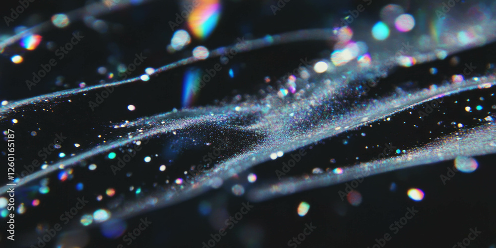 Poster Layers of bokeh create mesmerizing light patterns against a dark background