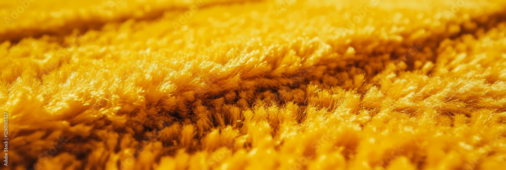 Poster Mustard yellow dense loop pile carpet texture with uniform surface and lighting