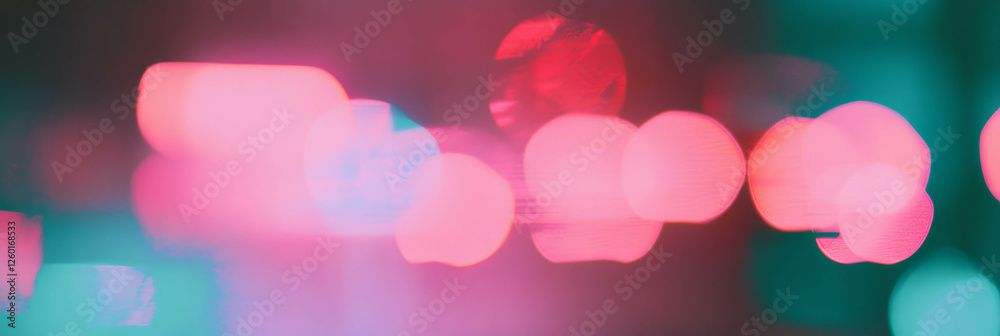 Poster Varied shimmering light effects from overlapping and isolated bokeh textures