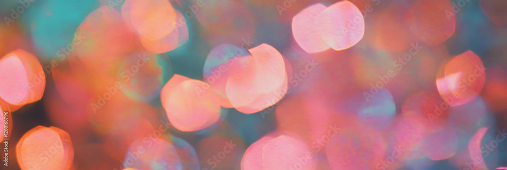 Leinwandbilder Vibrant overlapping bokeh creates a mesmerizing display of radiant hues and light patterns
