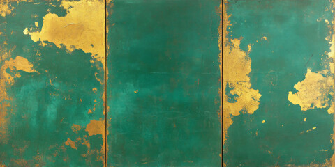 Oxidized gold wall texture with rough grunge surface and stained highlights