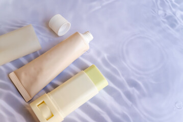 Sunscreen spf stick and cream lotion  . Natural Face Protection Cream and stick