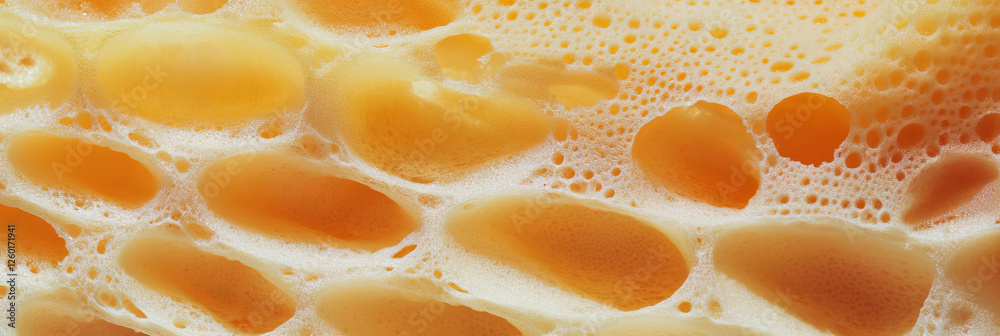 Poster Textures of pale yellow cone wafer with delicate squares creating a unique appearance