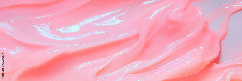 Poster pastel pink liquid gel texture with smooth flow and soft sheen creates an elegant visual experience
