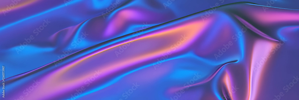 Poster smooth purple satin tablecloth displaying vibrant sheen and texture under soft lighting
