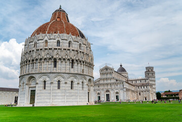 Pisa , Italy - 18 May, 2024:Pisa leaning tower and cathedrals, Italy
