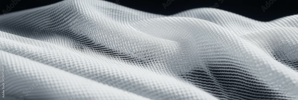 Poster ribbed nylon texture combined with polished marble and textured metal in a dynamic composition
