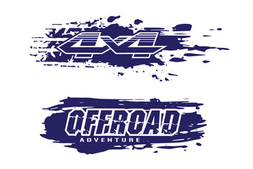 Wrap design forcar vectors. car stickers stripes. mud splash abstract template.