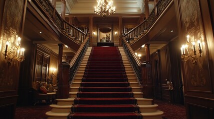 Grand Staircase in a Luxurious Mansion