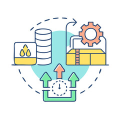 Naklejka premium downstream operations icon, downstream operations vector illustration-simple illustration of downstream operations, perfect for downstream operations logos and icons