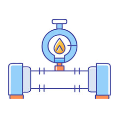 fuel pipeline icon, fuel pipeline vector illustration-simple illustration of fuel pipeline, perfect for fuel pipeline logos and icons