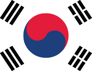 South Korea's flag: A vibrant symbol of national pride.