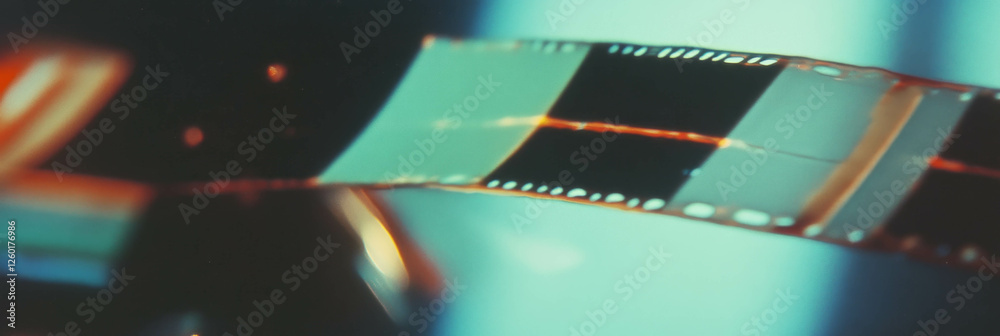 Poster Scanned film texture showcasing deep scratches and uneven grain enhances visual depth and character