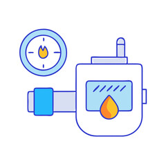 gas meter icon, gas meter vector illustration-simple illustration of gas meter, perfect for gas meter logos and icons
