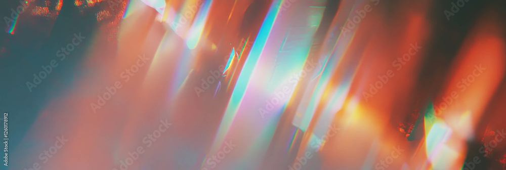 Poster sharp crystal flares create a vibrant rainbow spectrum with subtle glowing effects