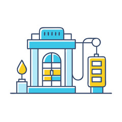pump station icon, pump station vector illustration-simple illustration of pump station, perfect for pump station logos and icons