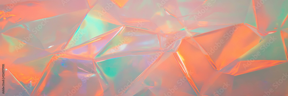 Poster vibrant shiny pvc with geometric embossing for creative design applications