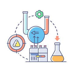 refining process icon, refining process vector illustration-simple illustration of refining process, perfect for refining process logos and icons