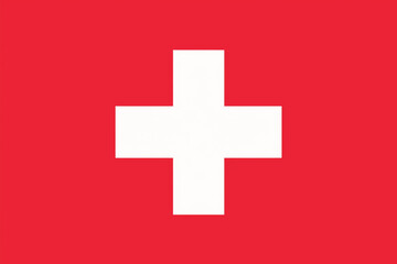 Obraz premium The Swiss flag, a simple yet powerful symbol of neutrality.