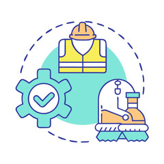 safety gear icon, safety gear vector illustration-simple illustration of safety gear, perfect for safety gear logos and icons