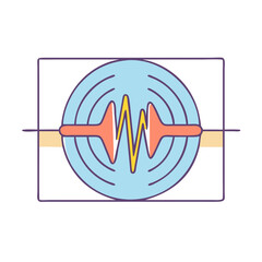 seismic waves icon, seismic waves vector illustration-simple illustration of seismic waves, perfect for seismic waves logos and icons