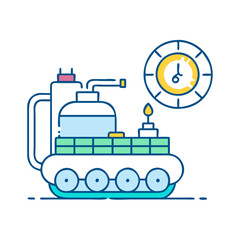 Obraz premium tank calibration icon, tank calibration vector illustration-simple illustration of tank calibration, perfect for tank calibration logos and icons