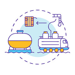 tanker loading icon, tanker loading vector illustration-simple illustration of tanker loading, perfect for tanker loading logos and icons