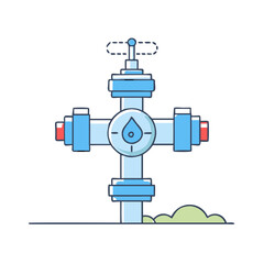 wellhead icon, wellhead vector illustration-simple illustration of wellhead, perfect for wellhead logos and icons
