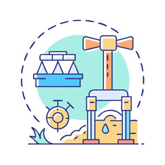 well logging icon, well logging vector illustration-simple illustration of well logging, perfect for well logging logos and icons