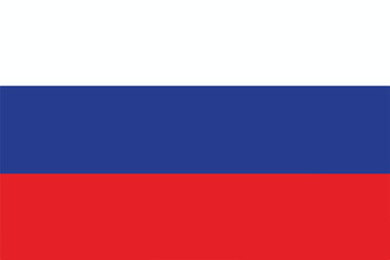Horizontal Russian Flag, Bold Colors and Clean Design