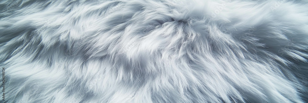 Poster rich texture of silver gray plush carpet with soft highlights and long silky fibers