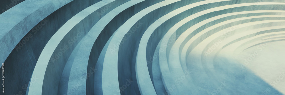 Poster Simple circular pattern with smooth surface and clean aesthetic in light gray tones