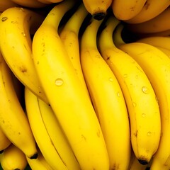 Fresh Bananas with a Glossy Finish