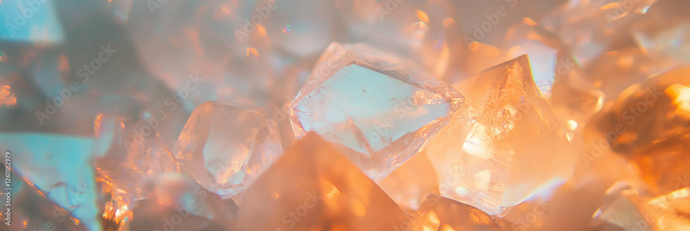 Aufkleber varied light intensity from small and large crystal flares in beautiful depth display
