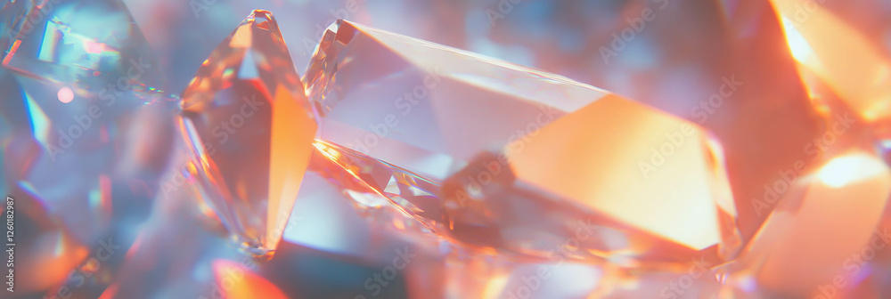 Poster Texture of small and large crystal flares creating diverse light patterns and reflections
