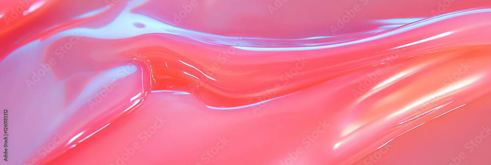 Poster Smooth transparent gel with subtle wavy patterns and a clean aesthetic background