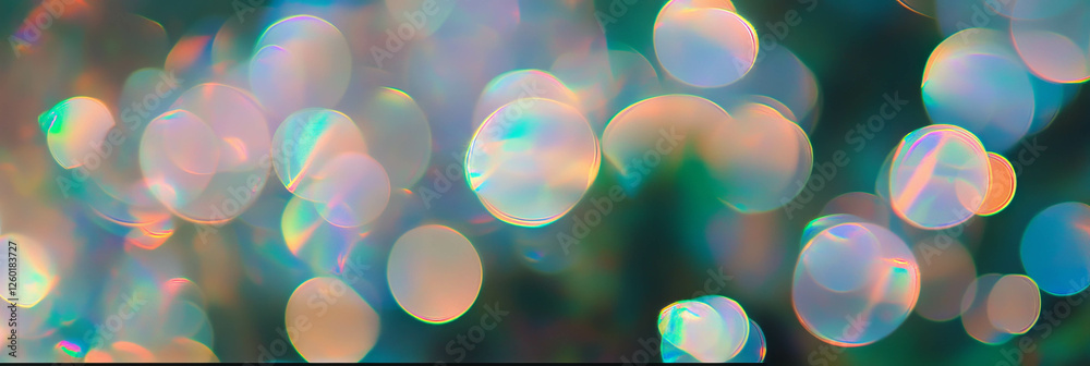 Leinwandbilder soft round bokeh texture with a warm golden hue creating a serene atmosphere