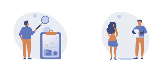 Managers working process  Finance charts analytics or presentation