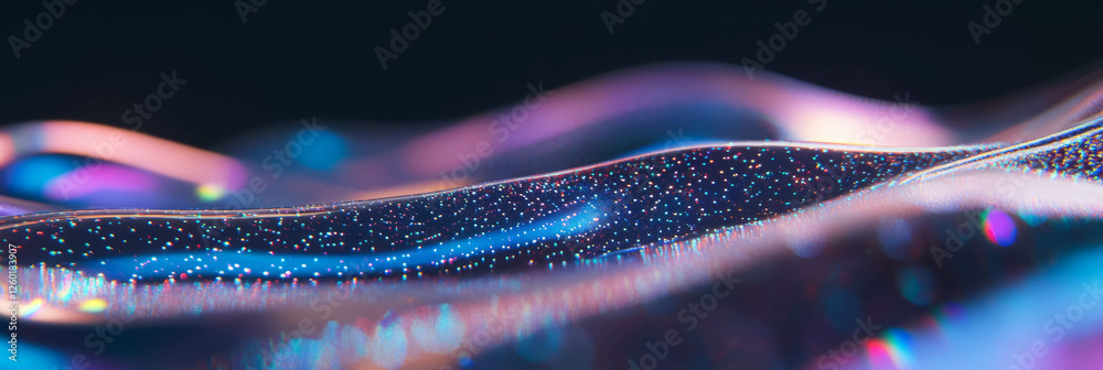 Poster Dynamic shimmering light distribution with sparse and concentrated bokeh texture
