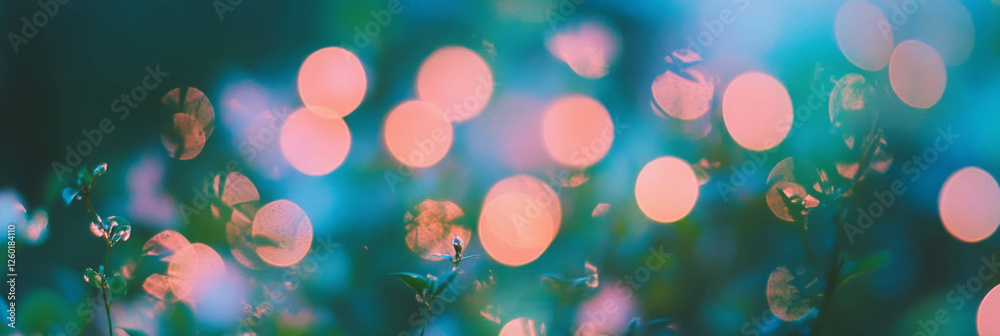 Fototapete Subtle sparkle through soft bokeh with delicate light and sparse detail