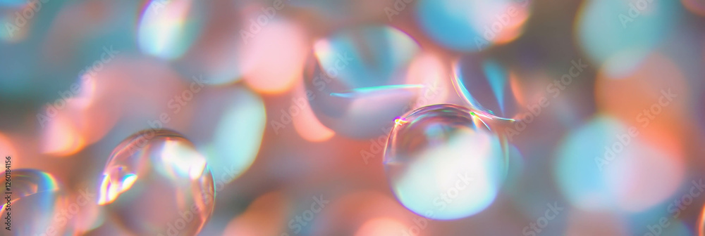Poster Delicate bokeh texture with scattered points of light creating a shimmering effect
