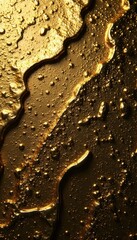 Obraz premium Reflective gold metal aerial view, intricate texture, glossy, backdrop