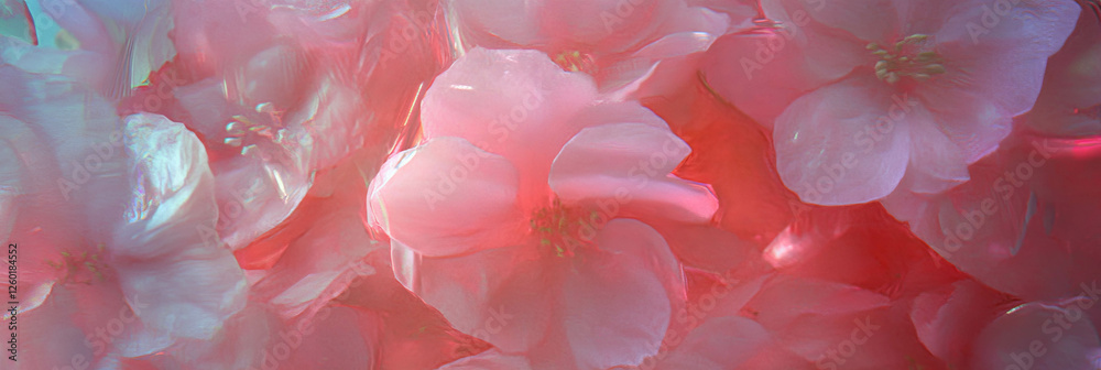 Poster stylized cherry blossom texture in soft pinks with delicate intricacies for artistic compositions