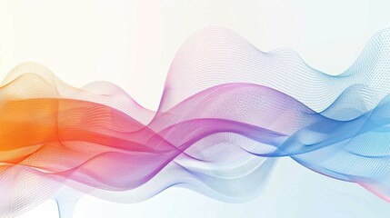 Abstract colorful waves flowing seamlessly in a soft gradient