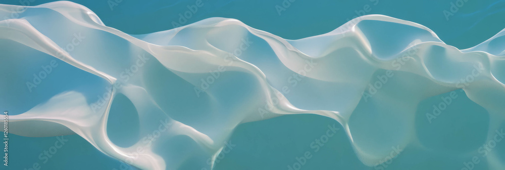 Aufkleber stylized water ripple pattern with soft blues and calming texture effects for relaxation