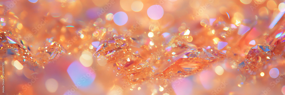 Poster soft pastel bokeh texture with shimmering sparkle creates a serene atmosphere