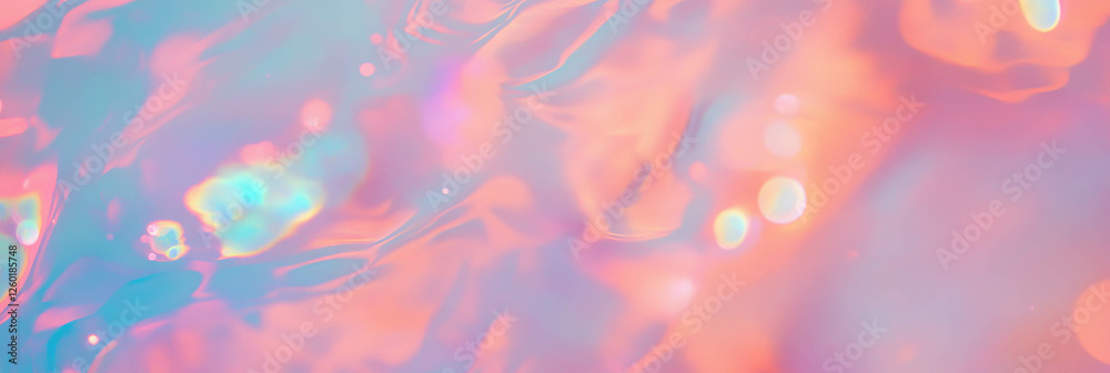 Aufkleber Soft bokeh texture with pastel tint and sparkling highlights creating a dreamy atmosphere