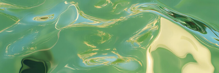 Transparent aloe gel texture with watery consistency showcasing gentle ripples